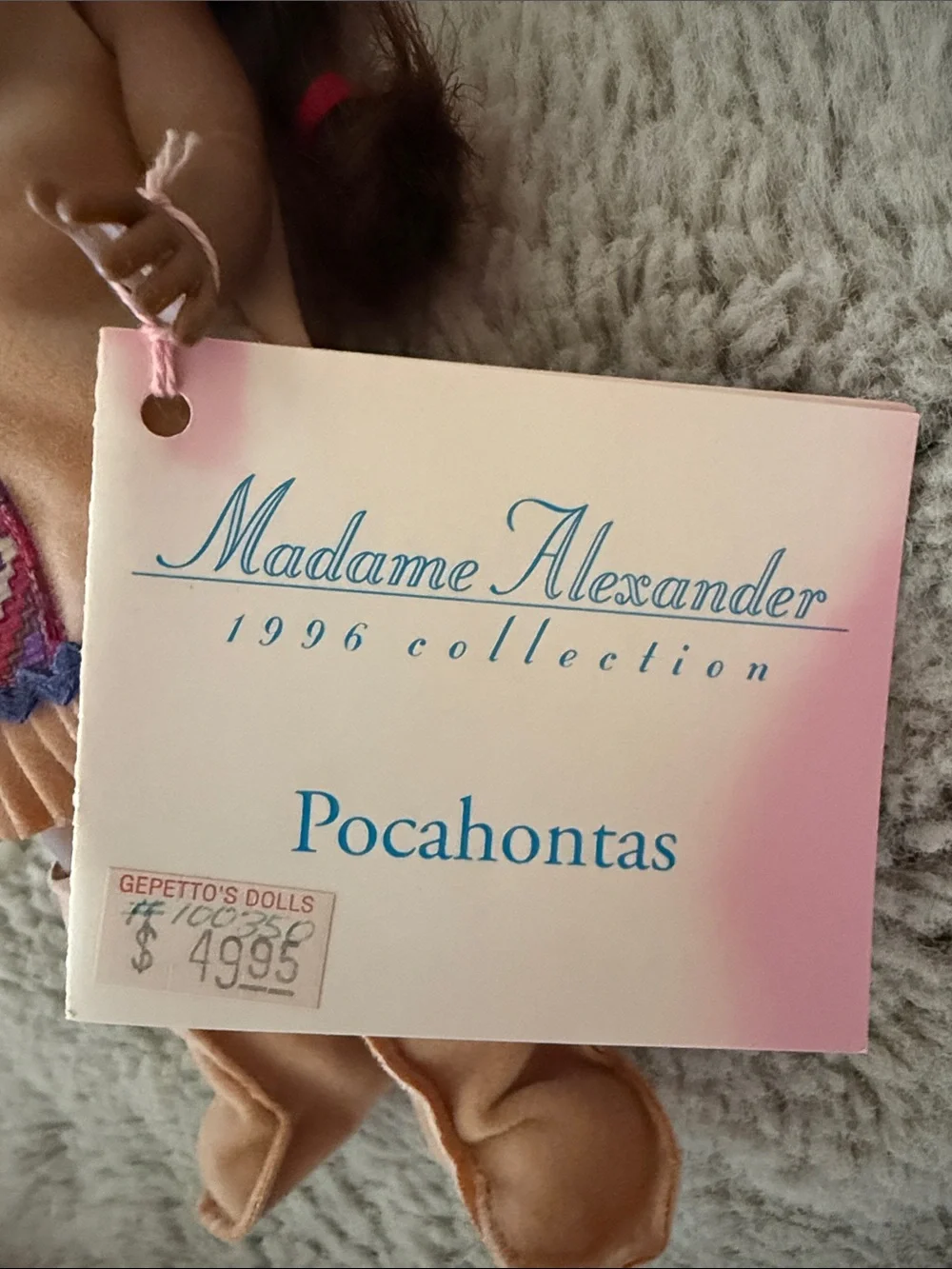Madame Alexander 1996 Pocahontas 8” Collectible Doll w/ Original Tag